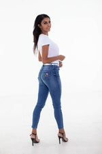 HASHTAG QUEENS BLUE JEANS WITH SEE THRU WINDOW