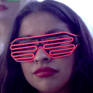 HASHTAG QUEENS NEON HORIZONTAL BARS GLASSES